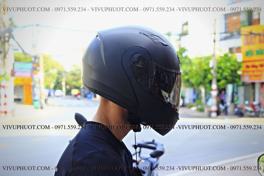 Mũ Fullface Royal M179 Lật Cằm Vân Carbon