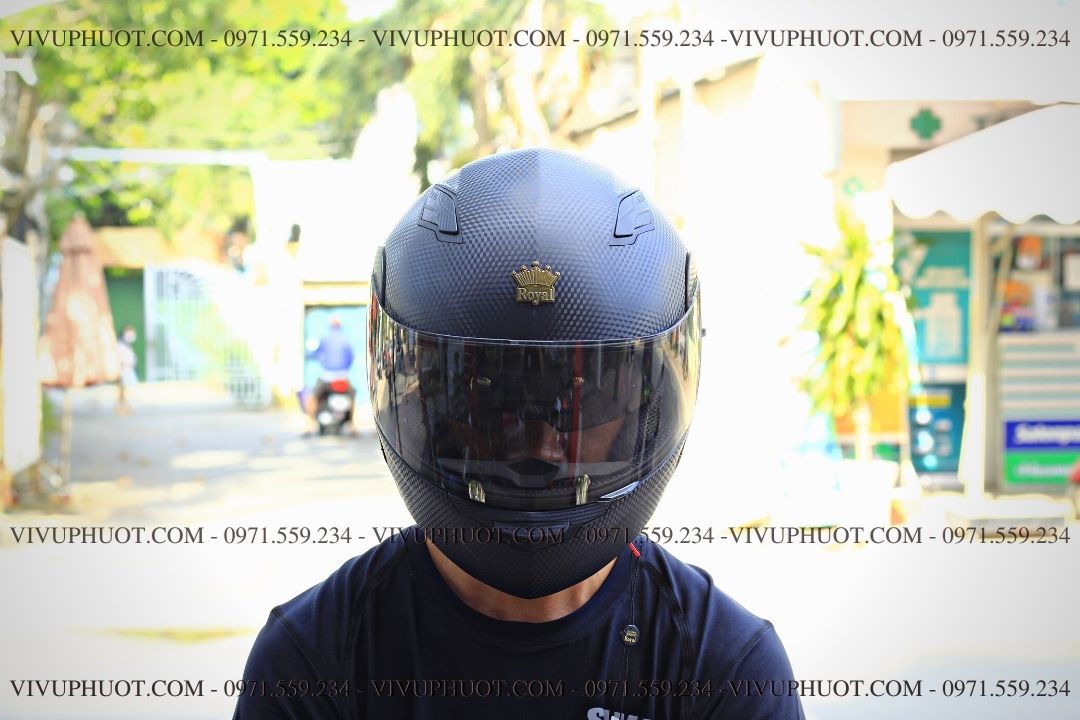 Mũ Fullface Royal M179 Lật Cằm Vân Carbon