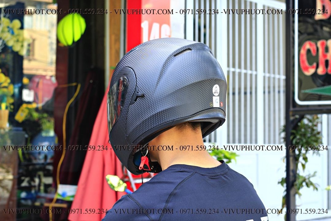 Mũ Fullface Royal M179 Lật Cằm Vân Carbon