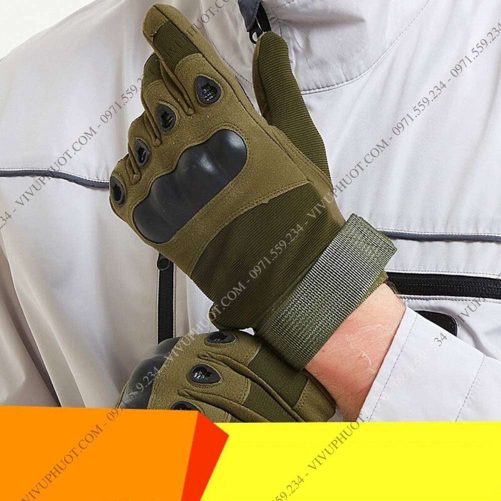 gang-tay-xe-may-oakley-dai-ngon-xanh-reu-2 Găng Tay Đa Năng Dài Ngón Có Gù Bảo Vệ