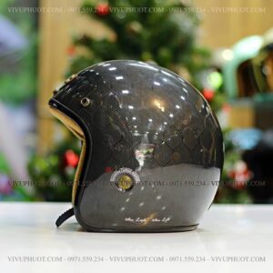 Mũ 3/4 Bulldog Heli Carbon Medusa