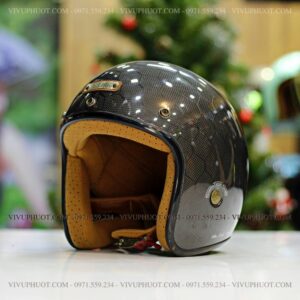 Mũ 3/4 Bulldog Heli Carbon Medusa