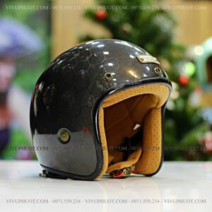 Mũ 3/4 Bulldog Heli Carbon Medusa