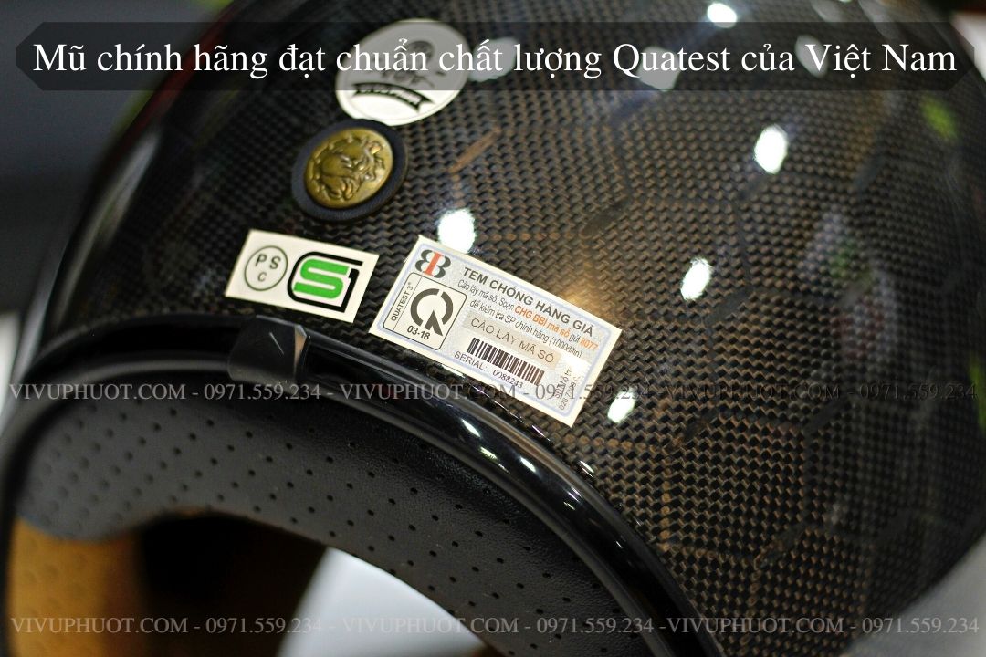 Mũ 3/4 Bulldog Heli Carbon Medusa