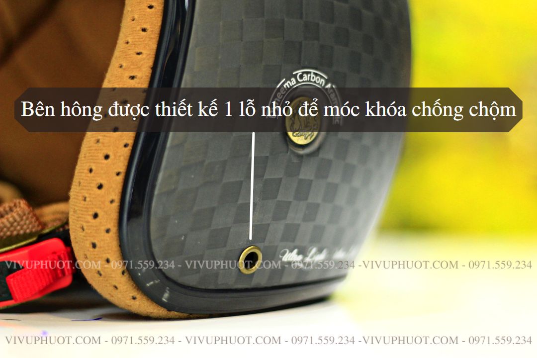 Mũ 3/4 Bulldog Heli Carbon Rubik