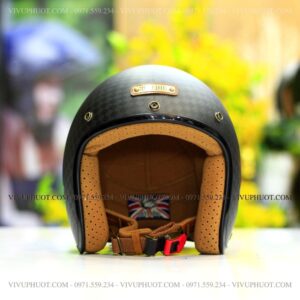 Mũ 3/4 Bulldog Heli Carbon Rubik