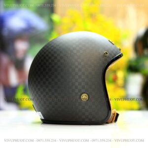 Mũ 3/4 Bulldog Heli Carbon Rubik