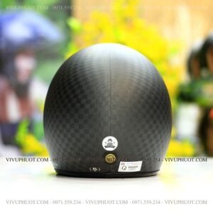 Mũ 3/4 Bulldog Heli Carbon Rubik