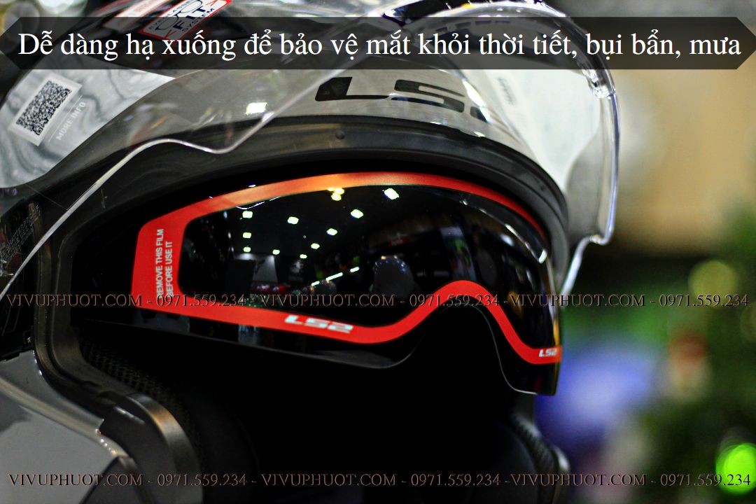 Mũ 3/4 LS2 OF600 COPTER Xám Xi Măng