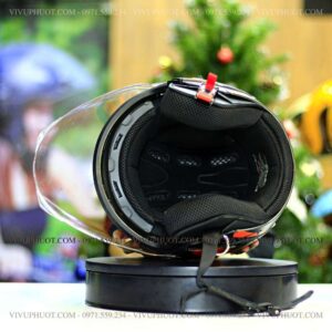Mũ 3/4 Zeus 205 Xám Cam