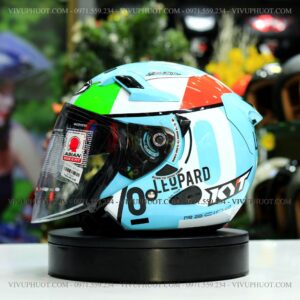 Nón 3/4 KYT Venom Leopard