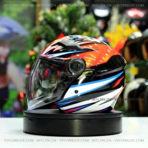 Mũ 3/4 Royal M268 2 Kính Basani