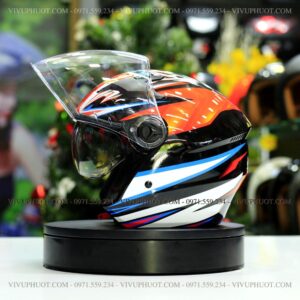 Mũ 3/4 Royal M268 2 Kính Basani