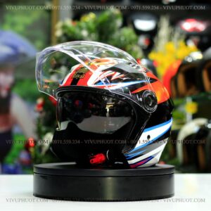 Mũ 3/4 Royal M268 2 Kính Basani