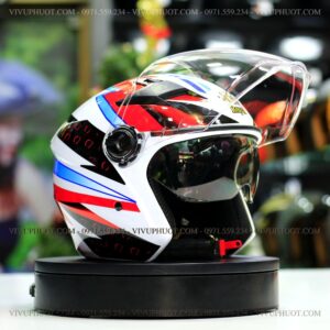 Mũ 3/4 Royal M268 2 Kính Dragon Boy