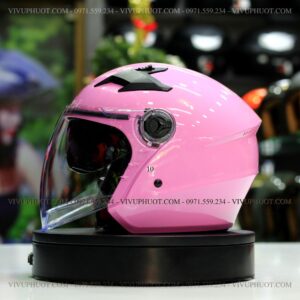 Mũ 3/4 Royal M268 2 Kính Hồng Pastel