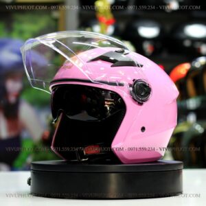 Mũ 3/4 Royal M268 2 Kính Hồng Pastel