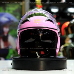 Mũ 3/4 Royal M268 2 Kính Hồng Pastel