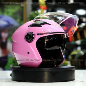 Mũ 3/4 Royal M268 2 Kính Hồng Pastel