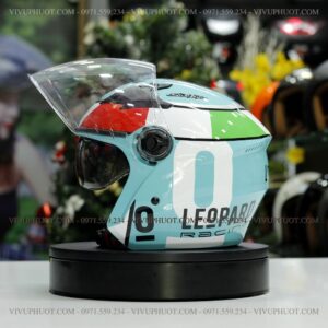 Mũ 3/4 Royal M268 2 Kính Leopard