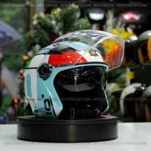 Mũ 3/4 Royal M268 2 Kính Leopard