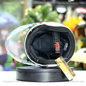 Mũ 3/4 Royal M268 2 Kính Trắng Bóng