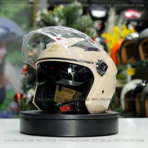 Mũ 3/4 Royal M268 2 Kính Trắng Sữa