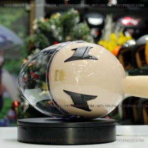 Mũ 3/4 Royal M268 2 Kính Trắng Sữa