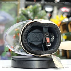 Mũ 3/4 Royal M268 2 Kính Trắng Sữa