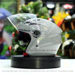 Mũ 3/4 Royal M268 2 Kính Xám Xi măng