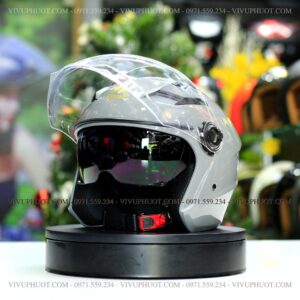 Mũ 3/4 Royal M268 2 Kính Xám Xi măng