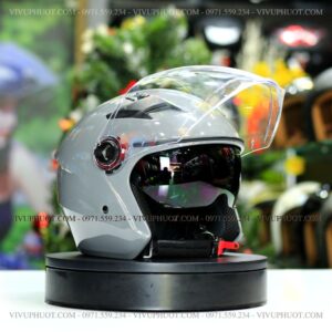 Mũ 3/4 Royal M268 2 Kính Xám Xi măng