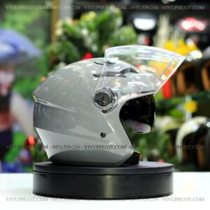 Mũ 3/4 Royal M268 2 Kính Xám Xi măng