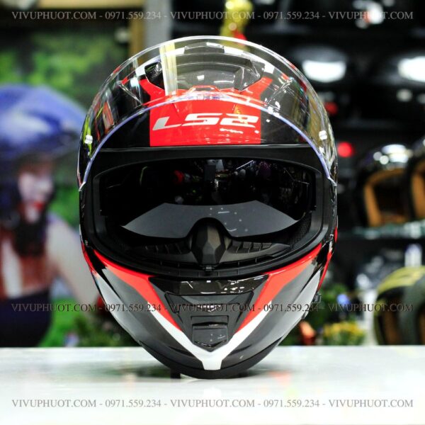 Mũ Fullface LS2 FF800 Storm Đen Đỏ Nerve