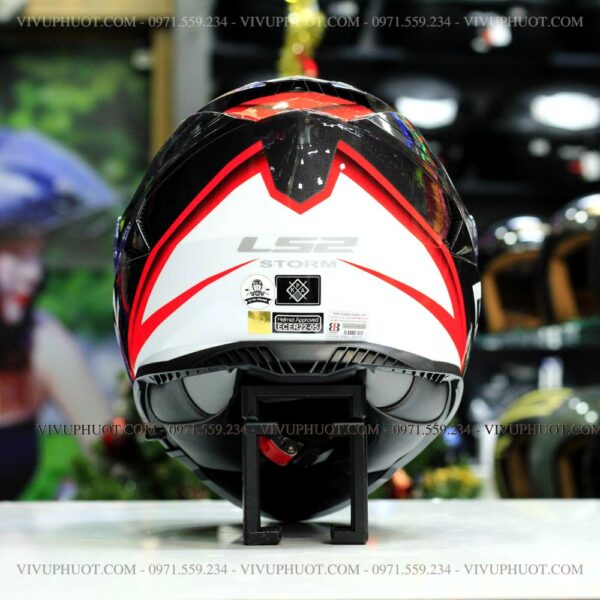 Mũ Fullface LS2 FF800 Storm Đen Đỏ Nerve