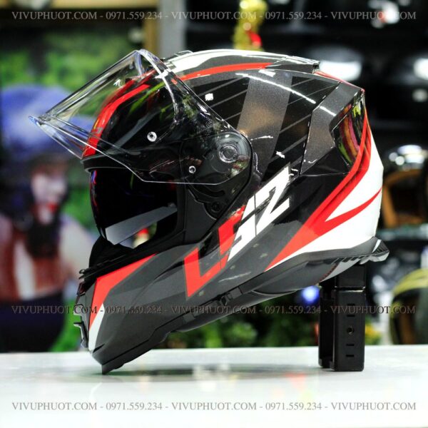 Mũ Fullface LS2 FF800 Storm Đen Đỏ Nerve
