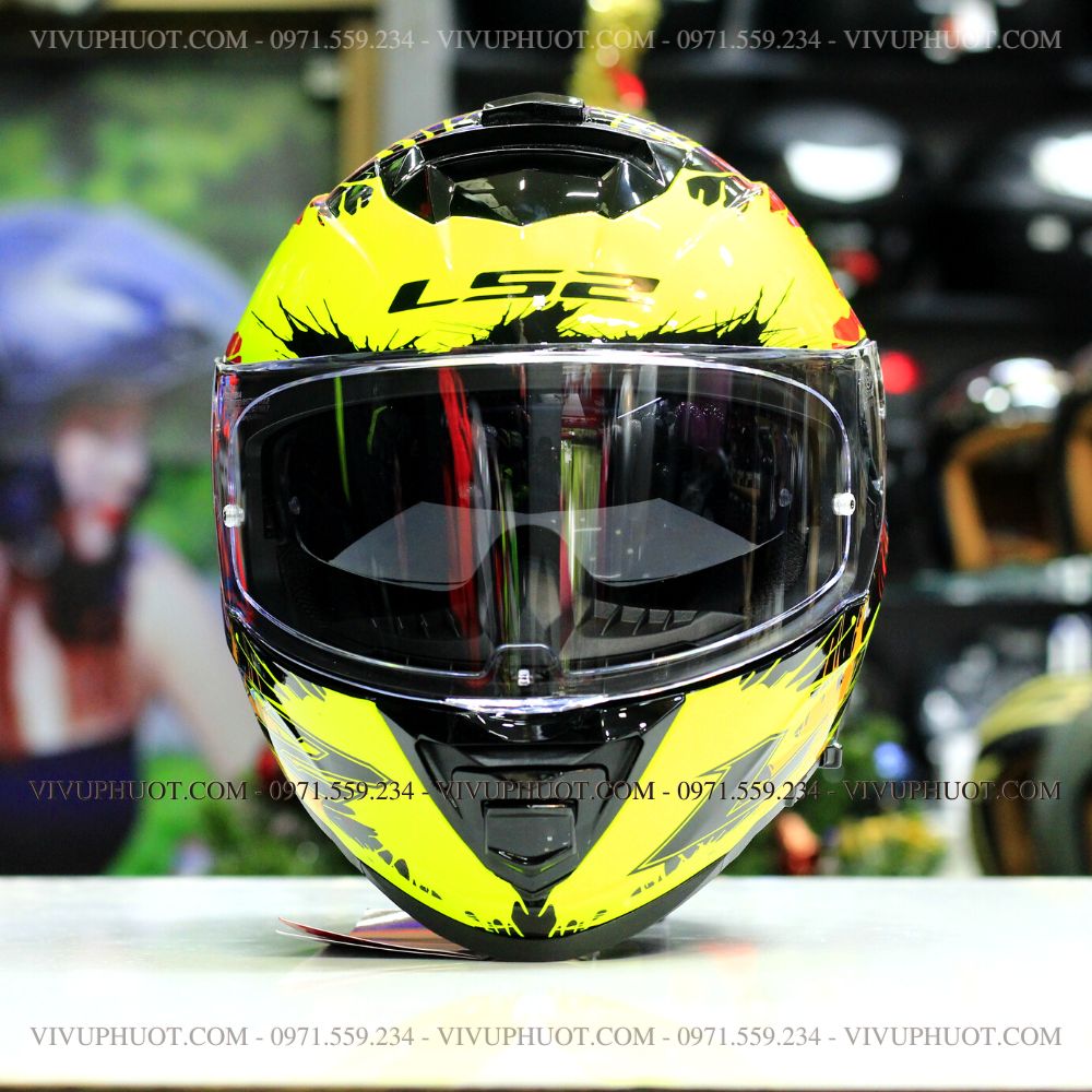 mu-bao-hiem-fullface-ls2-ff800-storm-drop-black-yellow-red-3 Mũ Fullface LS2 FF800 Storm Drop Black Yellow Red