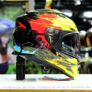 Mũ Fullface LS2 FF800 Storm Drop Black Yellow Red