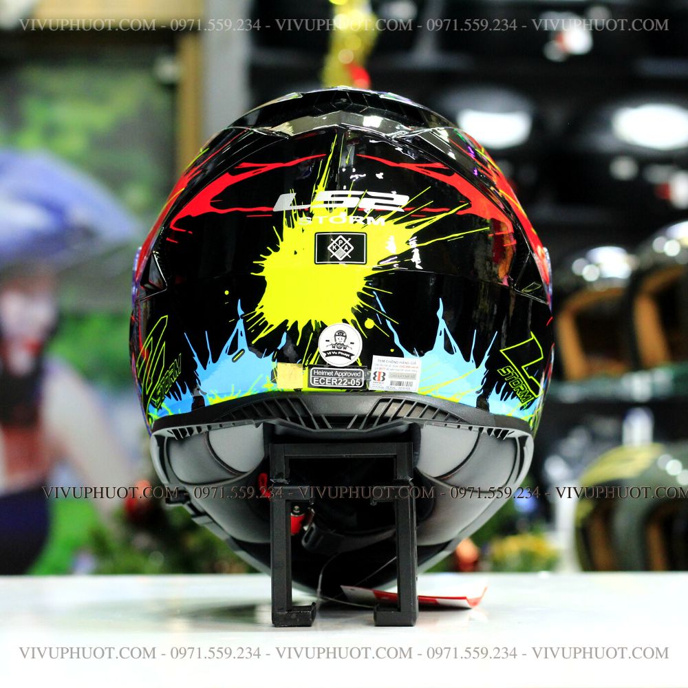 mu-bao-hiem-fullface-ls2-ff800-storm-drop-black-yellow-red-6 Mũ Fullface LS2 FF800 Storm Drop Black Yellow Red