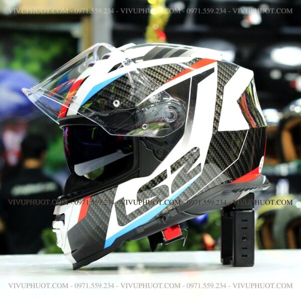 Mũ Fullface LS2 FF800 Storm Trắng Xanh