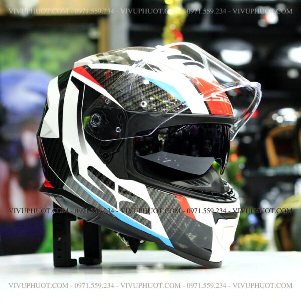 Mũ Fullface LS2 FF800 Storm Trắng Xanh
