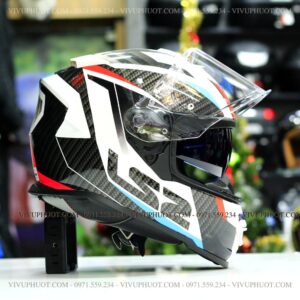 Mũ Fullface LS2 FF800 Storm Trắng Xanh