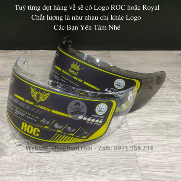 Kính Thay Thế Nón Bảo Hiểm ROC 01, Lắp VừaNón Yohe 978-Yohe 981-Yohe 977