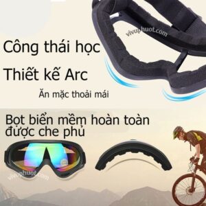 Kính UV X400 Dành Cho Mũ Bảo Hiểm 1/2 và 3/4 Chống Bụi