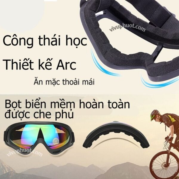 Kính UV X400 Dành Cho Mũ Bảo Hiểm 1/2 và 3/4 Chống Bụi