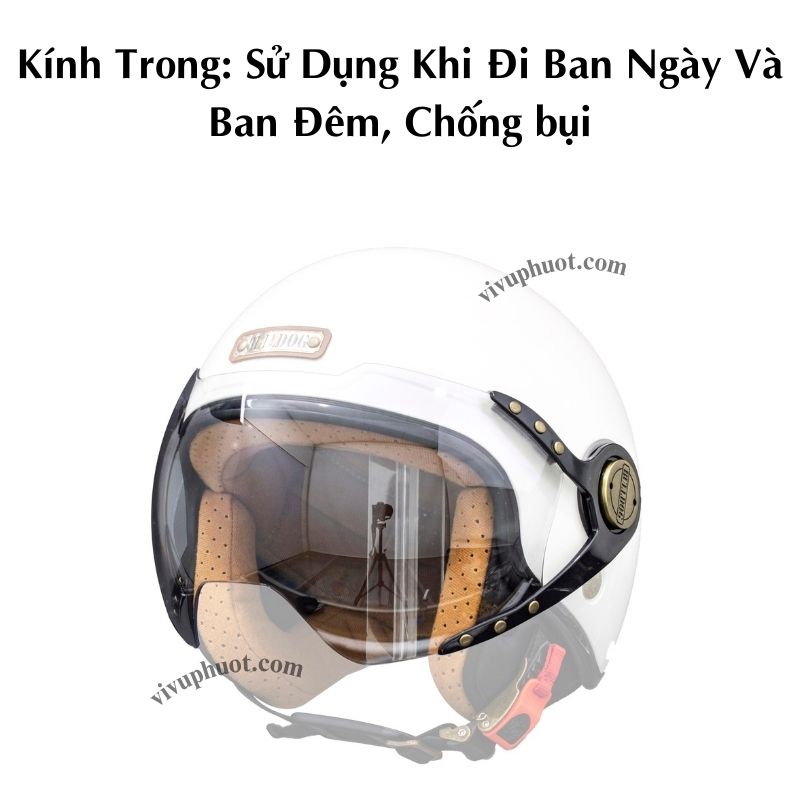 Kính gắn mũ bảo hiểm Bulldog Pom