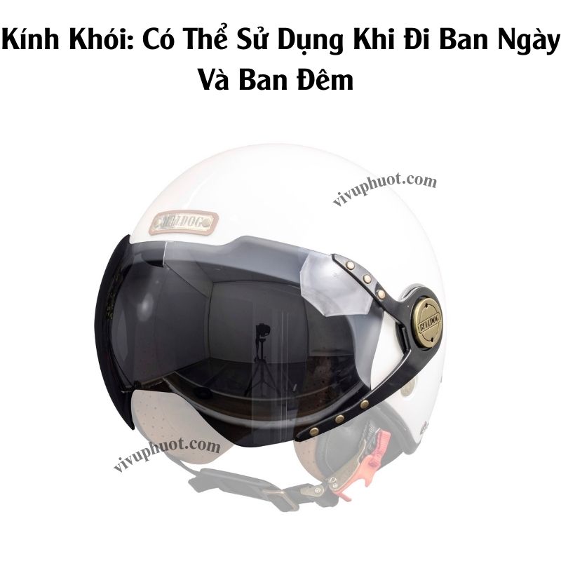 Kính gắn mũ bảo hiểm Bulldog Pom