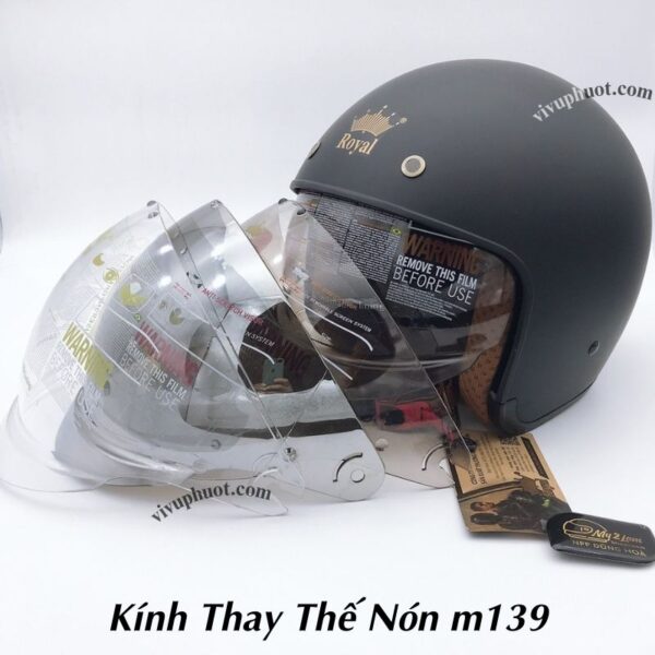 Kính Âm Rời Thay Thế Cho Mũ Bảo Hiểm Royal M139