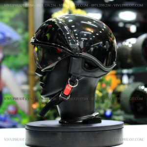 Mũ Bảo Hiểm 1/2 Andes 139 Đen Bóng