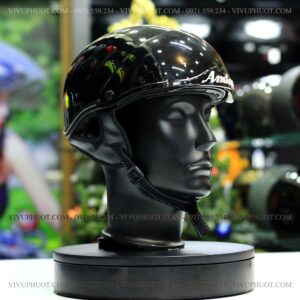 Mũ Bảo Hiểm 1/2 Andes 139 Đen Bóng